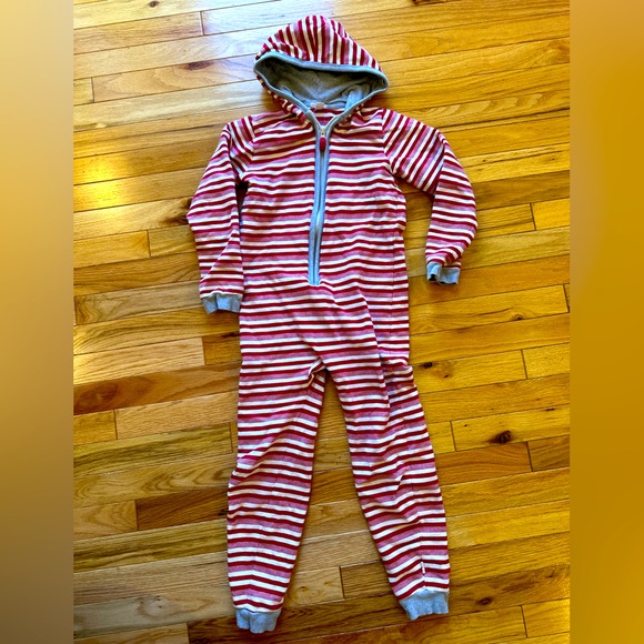 Burt's Bees Pajamas Burts Bees Kids One Piece Redcream Pjs Hooded
